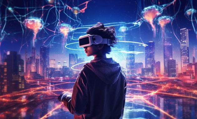 Mobile app user exploring a vibrant virtual world. Mobile app user exploring a vibrant virtual world
