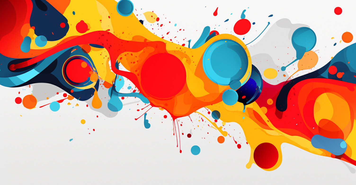 Abstract poster composition with vibrant colors