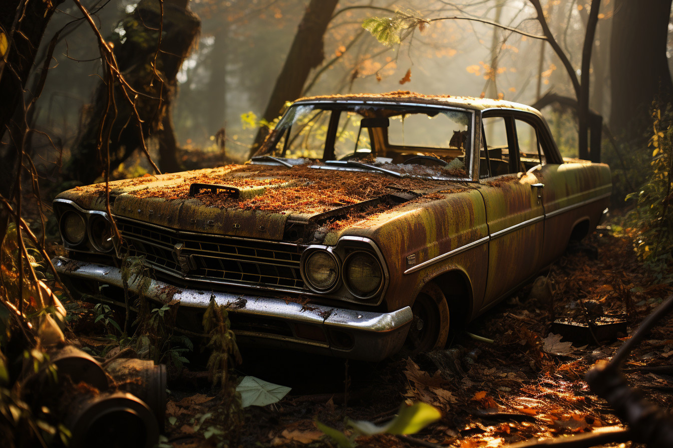 Old Car in Yard