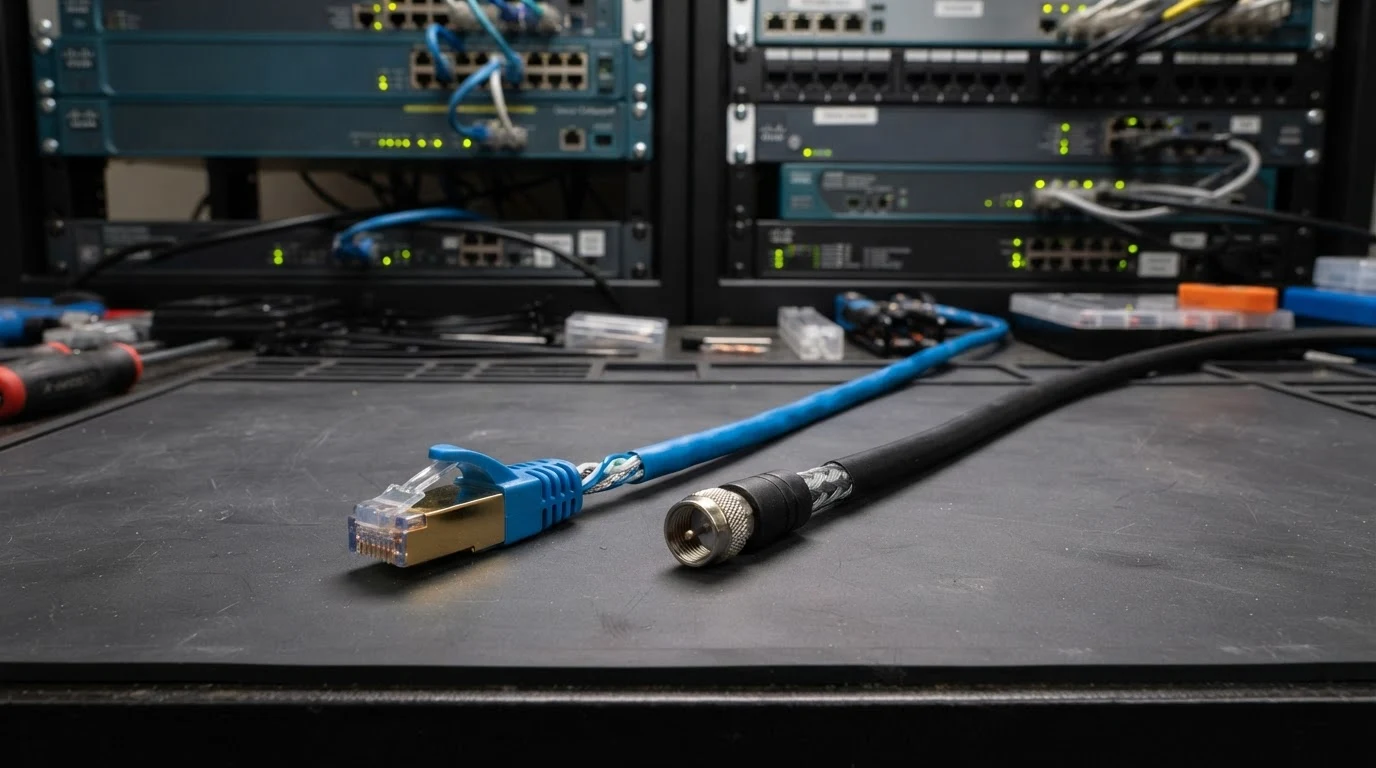 Coaxial cable and Ethernet cable comparison