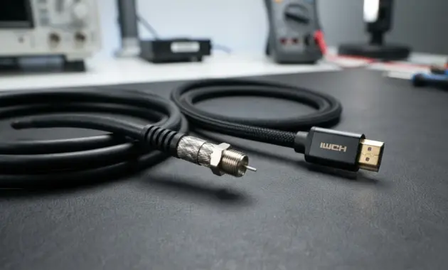 Coaxial cable and HDMI cable comparison