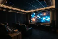 Home theater with Dolby Atmos ceiling speakers