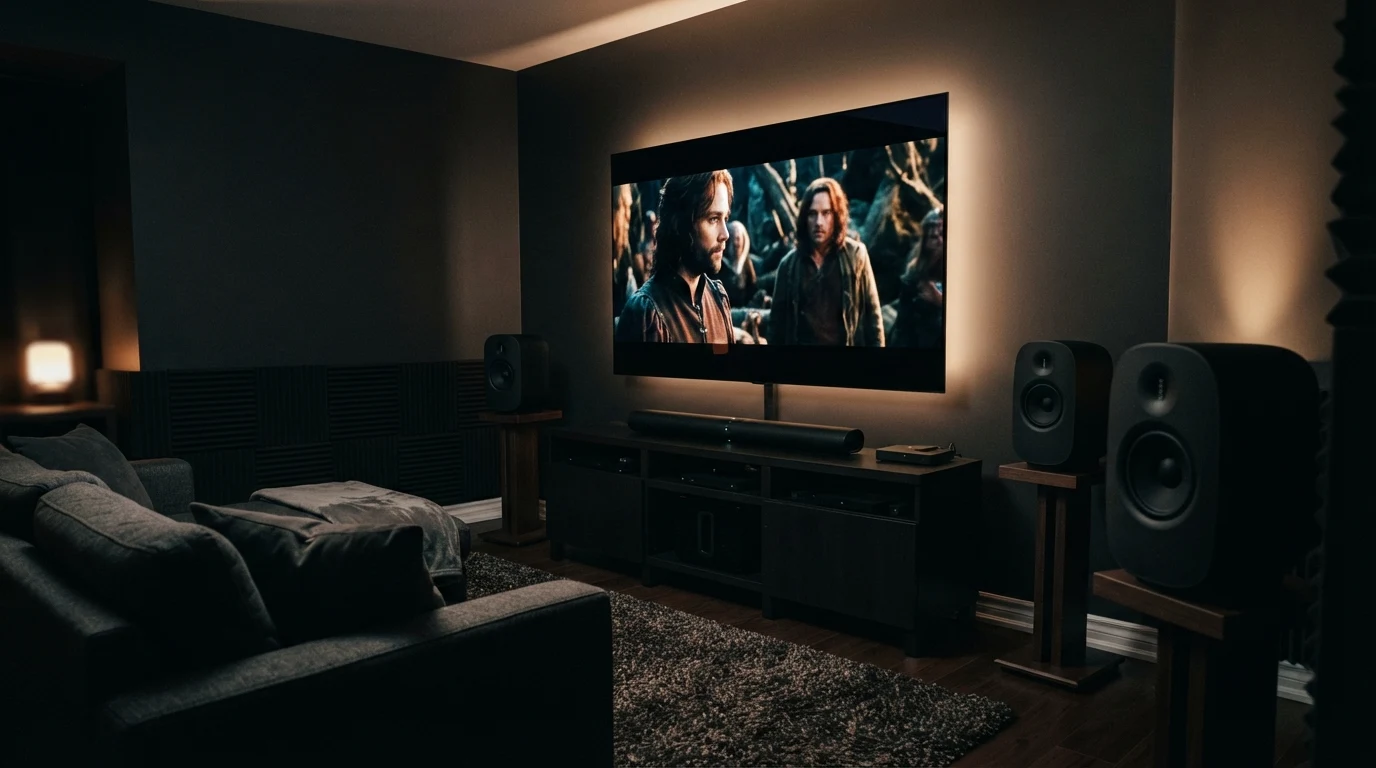 Home theater audio Home theater soundbar and speakers for surround sound