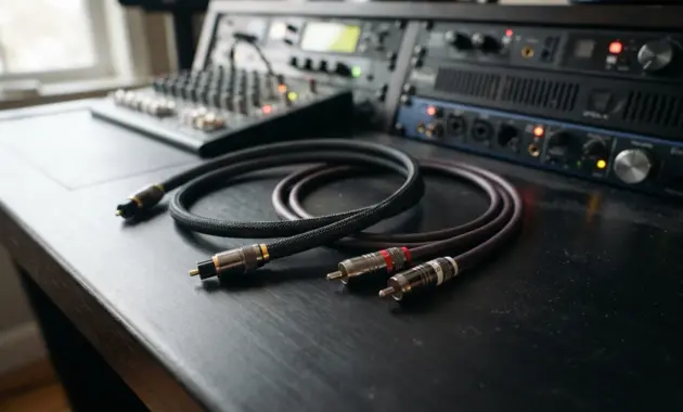 Optical audio cable and RCA audio cables comparison