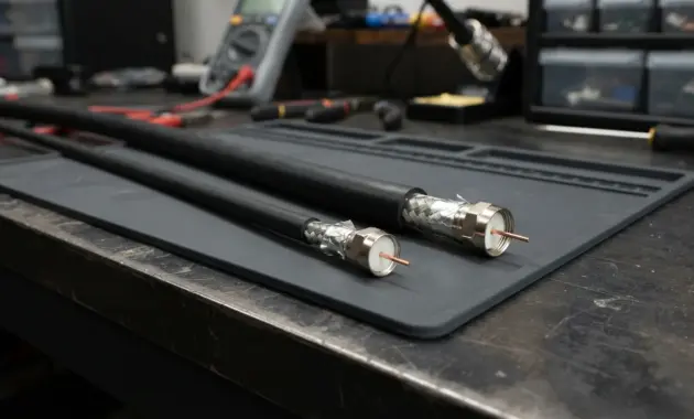 RG6 and RG11 coaxial cables size comparison
