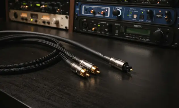 SPDIF coaxial and Optical Toslink audio cables comparison