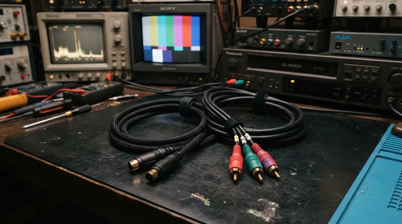 S-Video and Component cables S-Video and Component video cables comparison
