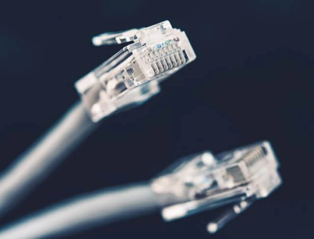 Two RJ45 plugs, the connector every home network is actually built around
