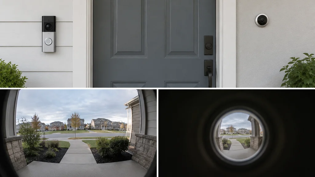 Doorbell Camera vs Peephole Camera: What Each One Records